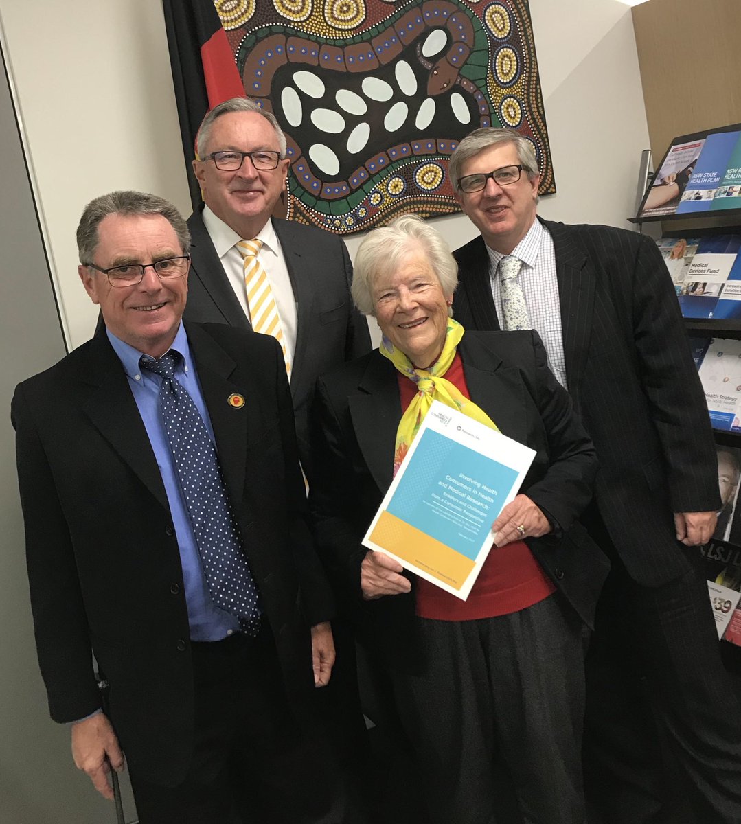 HCNSW's tweet photo. Our Chair John Garbutt, Deputy Chair Mary Potter and ⁦@aj_brown68⁩ Meeting with ⁦@BradHazzard⁩ about all things consumer #healthconsumer https://t.co/DwpTcGs7ca