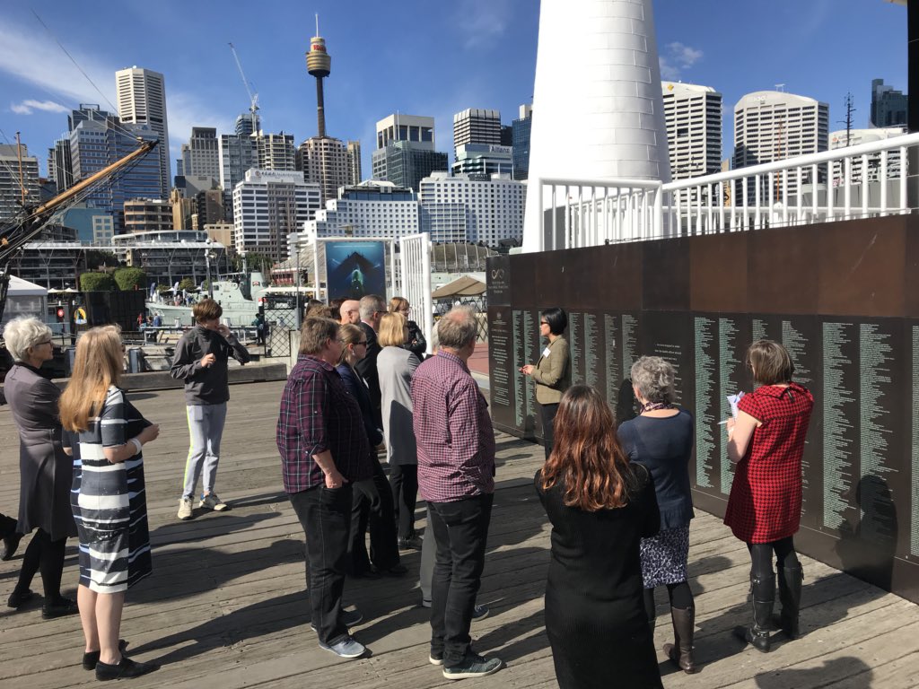 Tams_wa's tweet photo. Enjoying a lovely tour of the Aust. National Maritime Museum @ANMMuseum by Curator of post-Federation immigration Kim Tao #HumanJourneys @ECUresearch #migrant #culturalheritage #workshop #cglobal @cglobal_ECU @EdithCowan https://t.co/y4Bkf0pin5