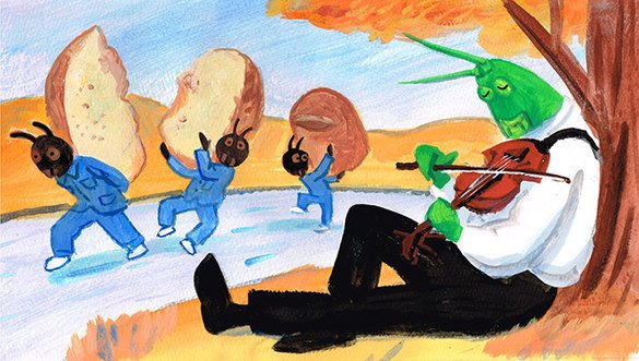 昔話法廷16 アリとキリギリス 裁判https T Co Vtrpavi 伊野孝行のイラスト