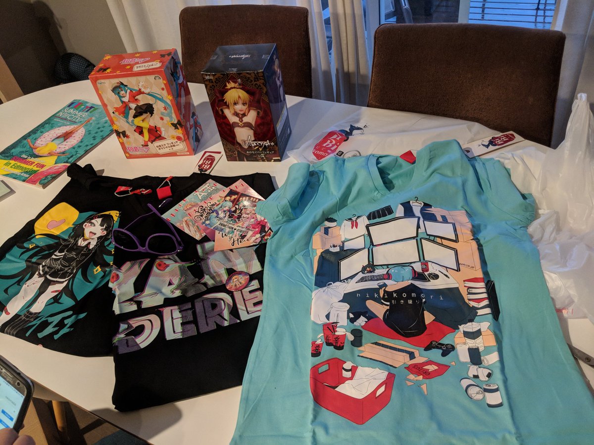 RosaHallic's tweet photo. Spoils of war from #animethon25 https://t.co/qOVYhGf1uY