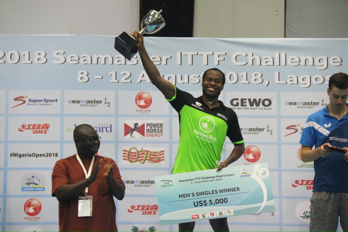 OfficialSuo's tweet photo. Meanwhile, #YouKnowSay #NigerianOpen2018 table tennis 🏓 men's champion @AQttennis   Only make am to QF last year? Today he is the Champ! 

Never Give Up fam....#MondayMojo #NewWeek #Goals #BeLikeAruna 💪🏾😎 https://t.co/ulfwb0va21