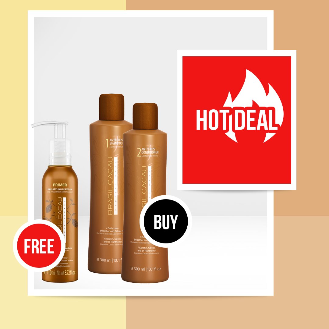 HHWH_SA's tweet photo. HOT DEAL! Buy the Brazil Cacau shampoo and conditioner and get primer free  THIS WEEK ONLY! Buy here:  https://t.co/R7X7sCvFza https://t.co/O5Ba0UhQKN