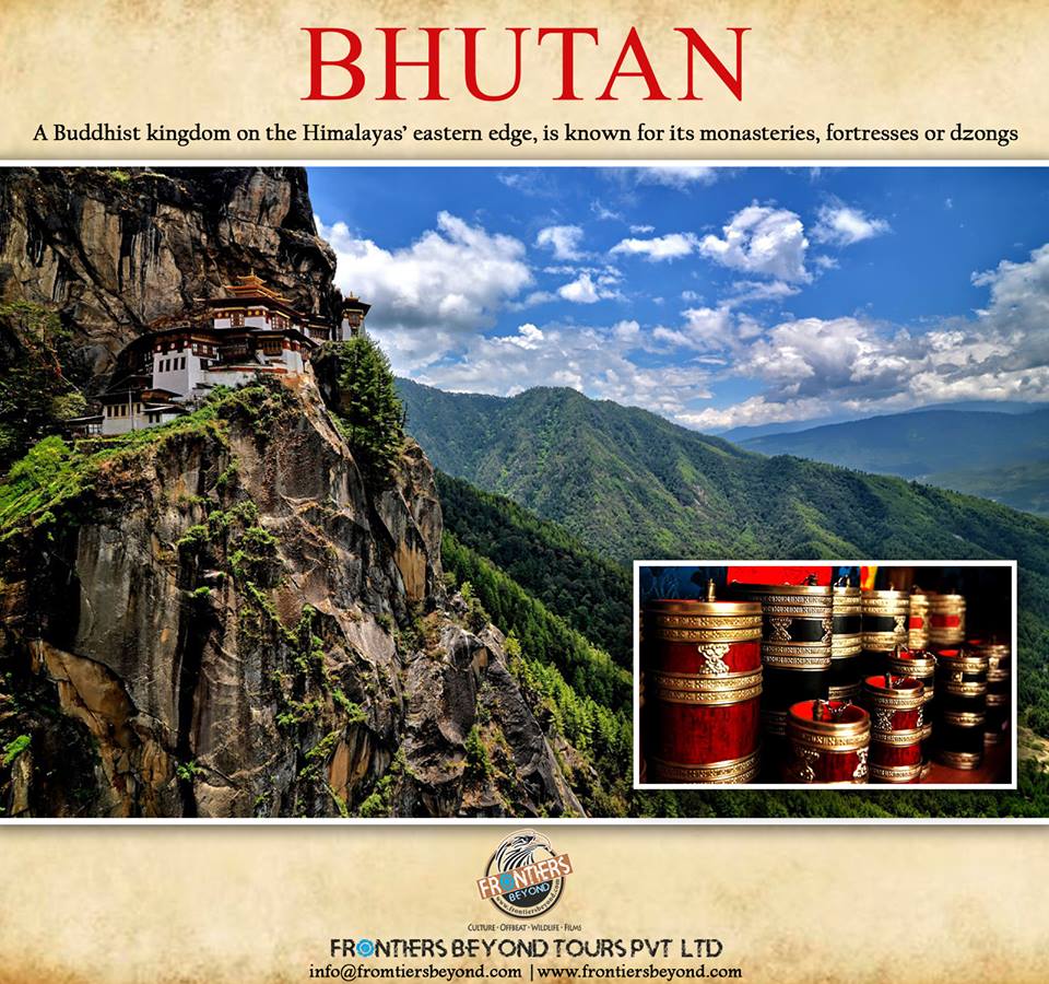 FrontiersBeyond's tweet photo. BHUTAN: Cradled in the folds of the Himalayas, Bhutan has relied on its geographical isolation to protect itself from outside cultural influences.  
#bhutan #thimphu #buddhism #tigernest #paro #taktsang #punakha #trongsa #bumthangvalley #mountains #Dzong #fortress #monastery https://t.co/hnZpMJR4pn