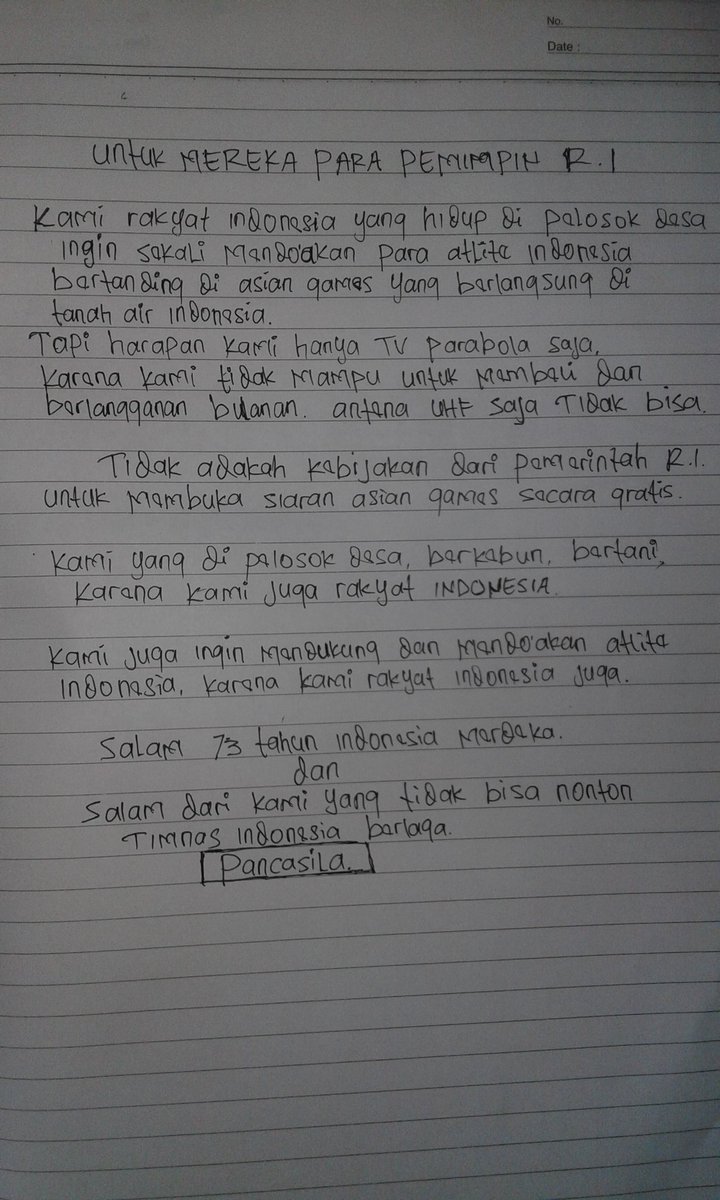 riky_RR7's tweet photo. @jokowi @SCTV_ @imam_nahrawi  @PSSI  @asiangames2018 https://t.co/JcM20oMO6J