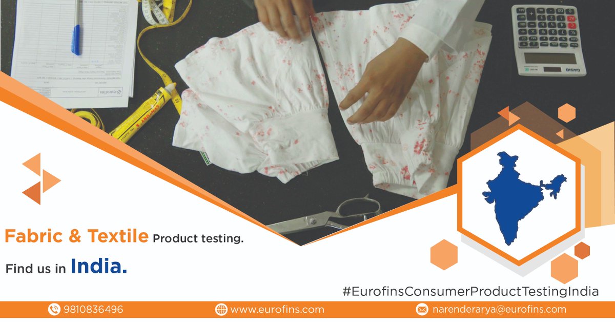 EurofinsCPTI's tweet image. Apparel, home textiles, fabrics, garments, and all kinds of footwear exports, continuously dominate India’s foreign trade, and Eurofins provides required testing for the same.
#indianconsumerproducttesting
#textiletestinglab 
#EurofinsConsumerProductTestingIndia