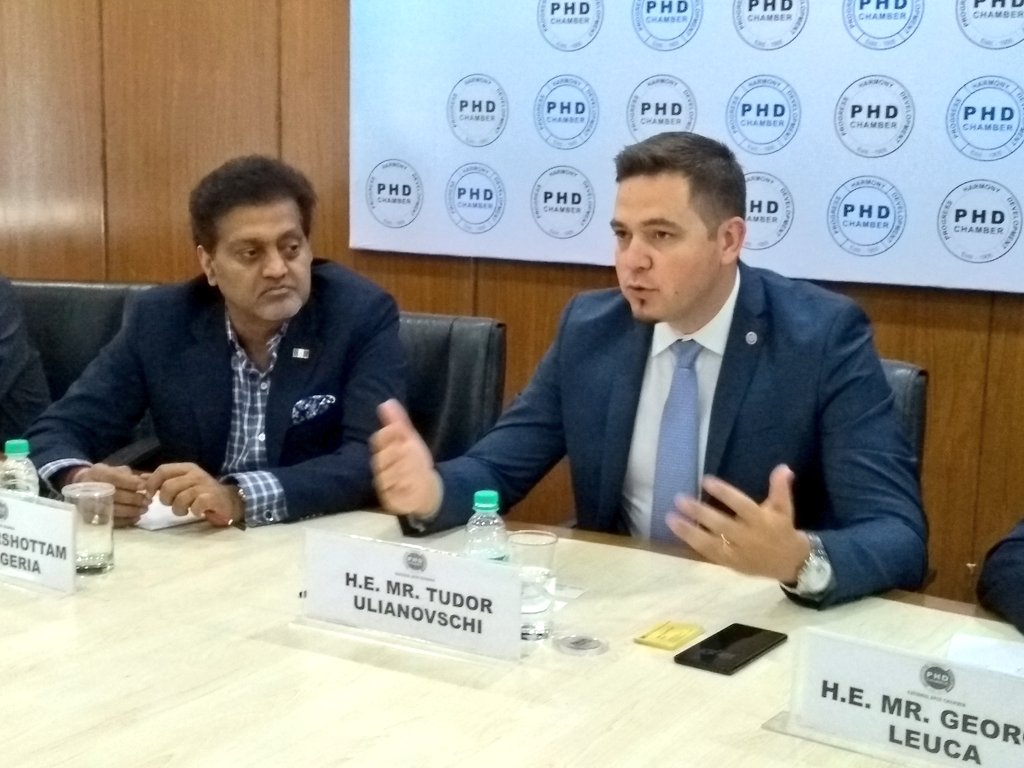 phdchamber's tweet photo. Interactive Session with H.E. Mr, Tudor Ulianovschi, Hon'ble Minister of Foreign Affairs and European Integration Republic of Moldova.
@Diplomacy_RM @Indiainmoldova @Tudor_Moldova  @AnilKhaitan2 @SGPHDCCI 
#PHDInteractivesession #TudorUlianovschi #PHDCCIandMoldova https://t.co/ijx8mZjCd7