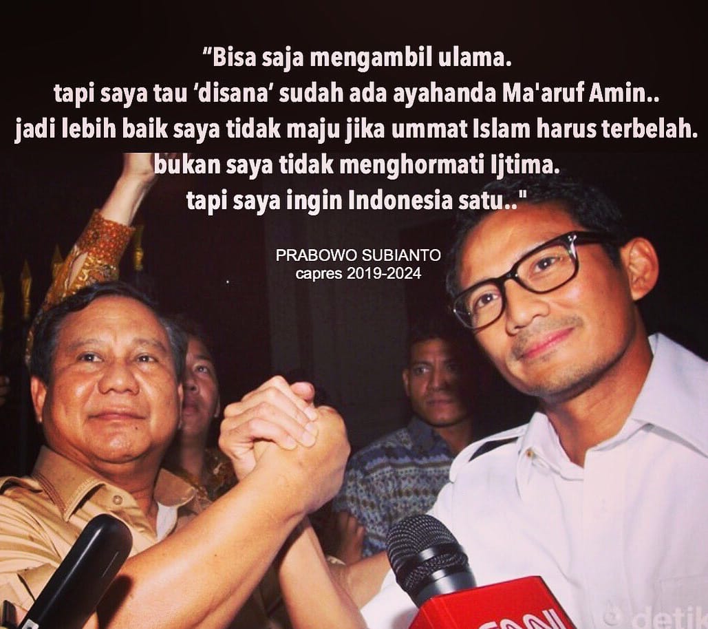 cietyuchull's tweet photo. Diatas ulama ada Allah Subhanahuwata'ala. Ketika berserah diri kepada Allah, Insya Allah ulama akan ikut.

Yuk berdoa... Ketuk pintu langit mak 🙏🙏🙏 .inn sha allah #Prabu2019💪😇
cc : babeh @prabowo @sandiuno 
@titiksoeharto @Gerindra @PEPESOfficial https://t.co/iIWC3WXJEN