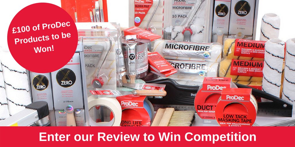 ProDecProducts's tweet image. Why not enter our Review to Win #competition? Each month we’re giving one lucky reviewer £100 of #ProDec products,  just for writing a #review of their favourite ProDec #decorating product. buff.ly/2ndgjeq  #DIY #painting #decoratingsupplies