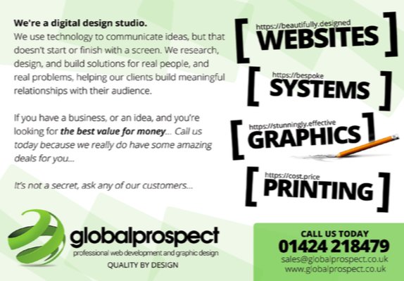 Sam_CliffeEnt's tweet photo. Need a website? I know... sooo many companies offer AMAZING deals and advice on 'why' and 'what' type of website can help your business. But Scott at @_globalprospect WILL give you a genuine service and aftercare. #personalrecommend #websites #socialmedia #customerservice https://t.co/T4HdoyOJeU