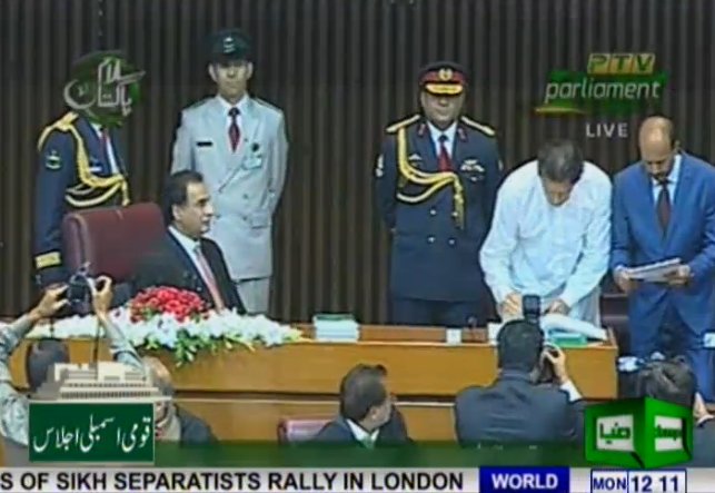nabeelaq's tweet photo. This picture is symbolic for all those who maybe thinking of "quitting" because they're going through a tough phase.

This man signing a doc was rejected, humiliated &amp; mocked through 22 yrs of glorious failures; he still prevailed.

Its not over till its over!

#NationalAssembly https://t.co/DeKV0DpLC7