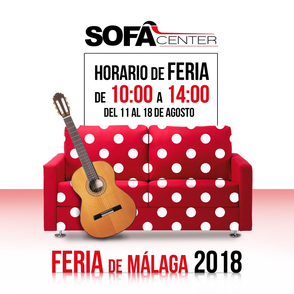 ⚠️ Durante esta semana de #Feria en #Málaga, cambiamos nuestro horario de 10.00h a 14.00h.⏰
🎡Que disfrutéis esta #FeriaDeMálaga!!🕺💃🎉
#decoracion #sofá #confort #tienda