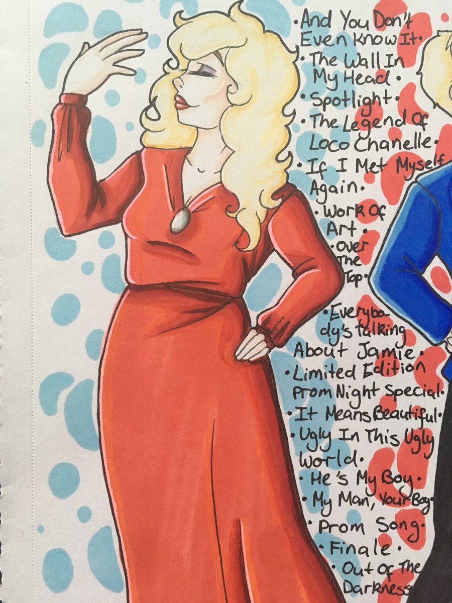 JamieMusical's tweet image. This week our #WorkofArt #BarryM winner is this incredible artwork by @skystarsdrawing - we love this mirror image of Jamie and Mimi! You have won a Barry M goody bag &amp;amp; £100 theatre tokens! 💫💫💫 Stay tuned this week for a new announcement on our #WorkofArt competition!