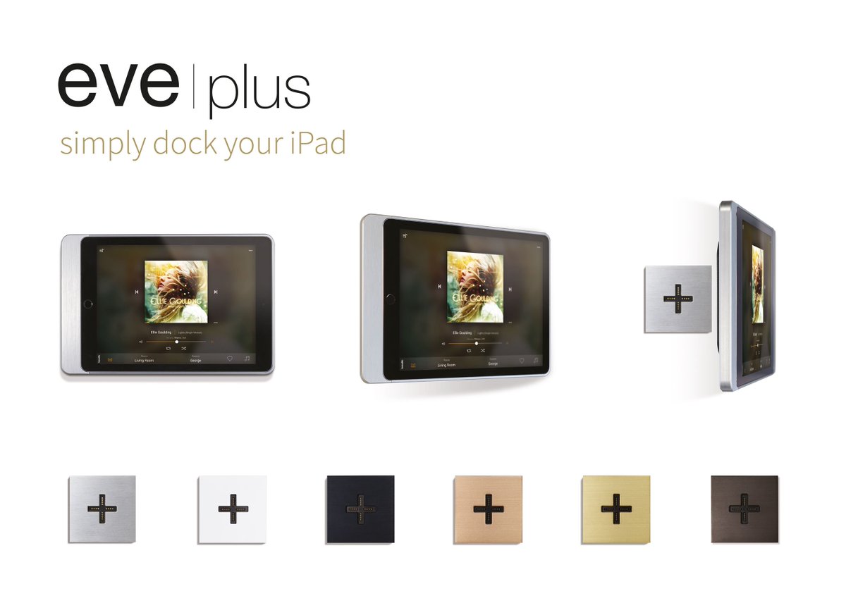 Simply dock your iPad with our Eve Plus wall base, in the same size &amp; finishes as our keypads! Coming this fall 🙌 #basalte #eveplus #ipad #dock #comingthisfall