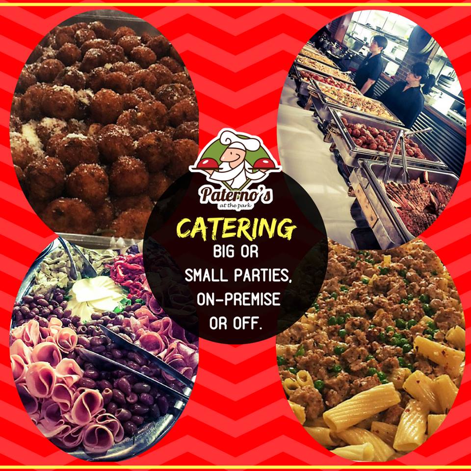 Paternos at the Park offers catering services. Contact Nancy Beakes for more information at 304-205-5482