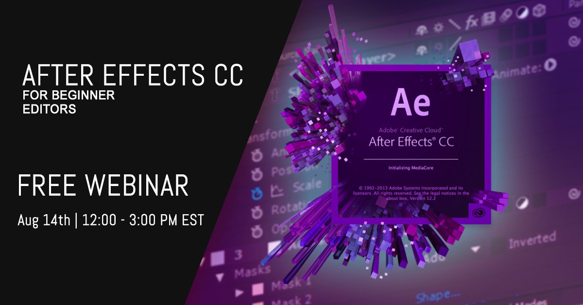 FMC_Conferences's tweet photo. FREE #WEBINAR: Tomorrow, August 14th, join motion graphics expert, @sternfx for an online, live and interactive workshop on how to get started with #Adobe #AfterEffects. Seats are limited. Register now: https://t.co/6sPE5APb6o https://t.co/qb769PQZj3