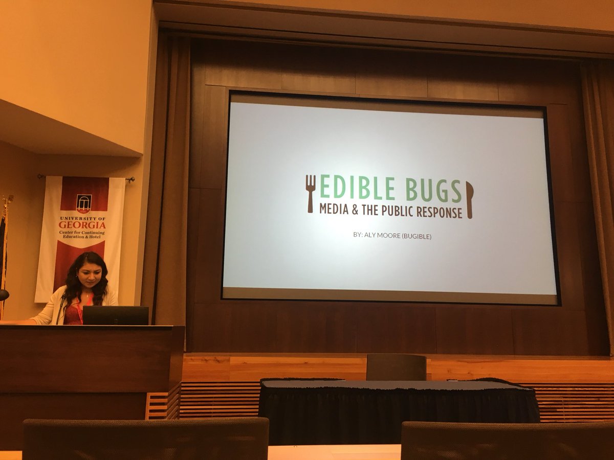 Kicking things off this morning with <a href="/Bugible/">Bugible</a> and <a href="/DrBugAppetit/">Marianne Shockley</a> at #EatingInsectsAthens