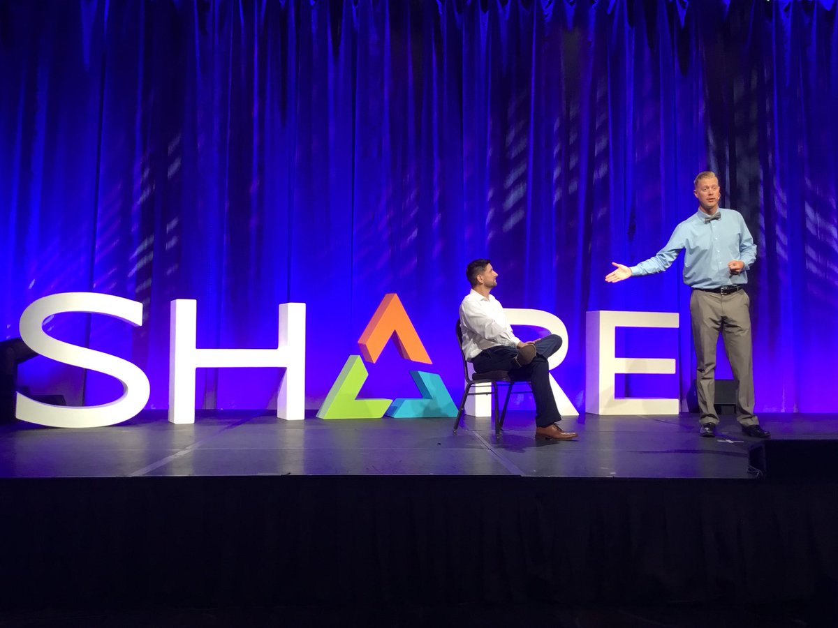 wauerochs's tweet photo. #share at St. Louis #SHAREstl 
Keynote with Andrew Bright and Elijah Tadema @panicsquad
meet friends @SHAREhq @DonnaHudi @mnfrm @andreas_henicke @UlrikeMuench @mildw ...
and Sponsors @IBMZ @OpenMFProject @VelocitySoftw @IBMStorage @IntelliMagic @HitachiVantara @DellEMCStorage https://t.co/3kRSurFXwD