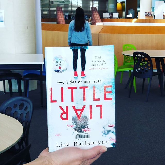 Loved this image by @blacktownlib of the #LittleLiar cover! Thanks. Great thinking by #nswpubliclibraries staff. #bookstagram