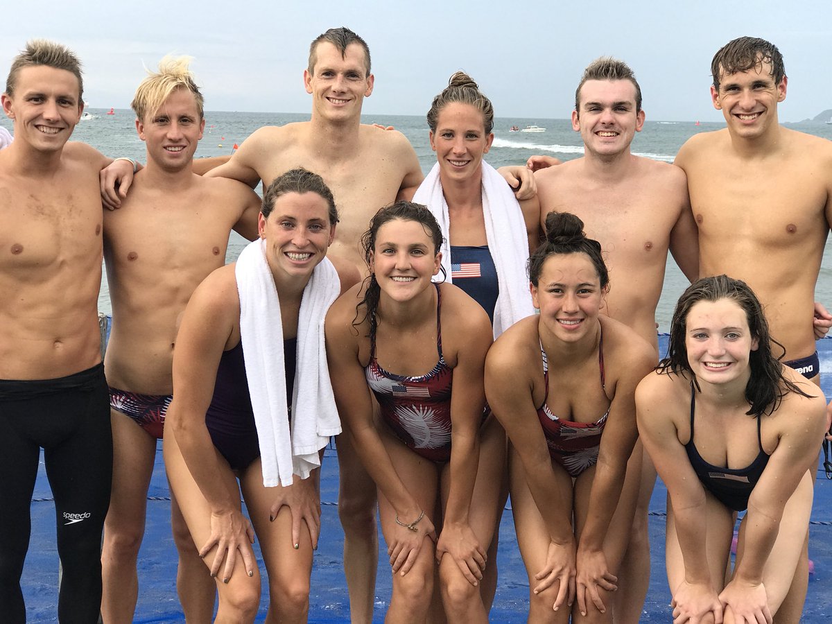 USASwimming's tweet photo. 10 x 10K = 100K #PanPacs2018 🇺🇸

Cheer on this crew in the open water 10K at 7 AM JAT Tues. (6 PM EDT Mon.). Updates via @USASwimLive. https://t.co/ocgTmAGT6S