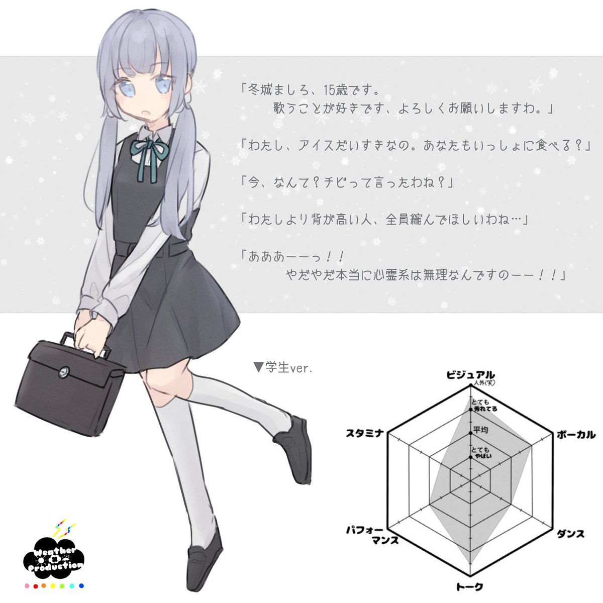mo9se_'s tweet photo. こちらの身内企画（@W_P_TL）に参加させていただきます～！
雪の擬人化、担当カラーは白です��よろしくお願いします！
#うぇざプロ_CS
#うぇざプロ_projectCandY https://t.co/AZ0p3CIdOI