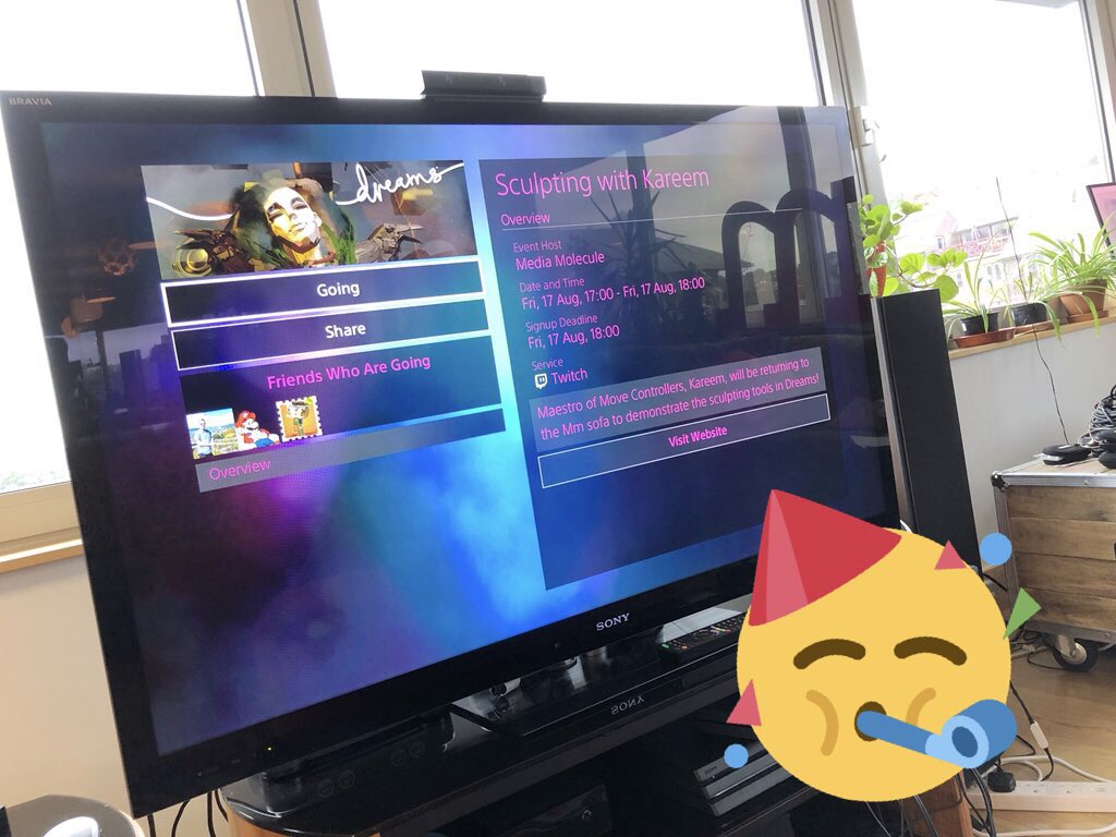 mediamolecule's tweet photo. Good morning, CoMmunity! It’s the Monday before our next #DreamsPS4 stream! Have you RSVP’d to our PlayStation Event yet? 🌟 https://t.co/WrcrEKhVYF