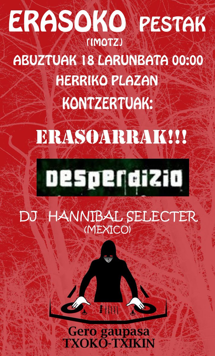 Urkabe_taldea's tweet photo. Asteburuarekin batera bueltan gara oholtza gainera! Ostiralean Mugairen eta larunbatean Erason. Kandelaaaa!!🤘 https://t.co/XBtde97ZDh