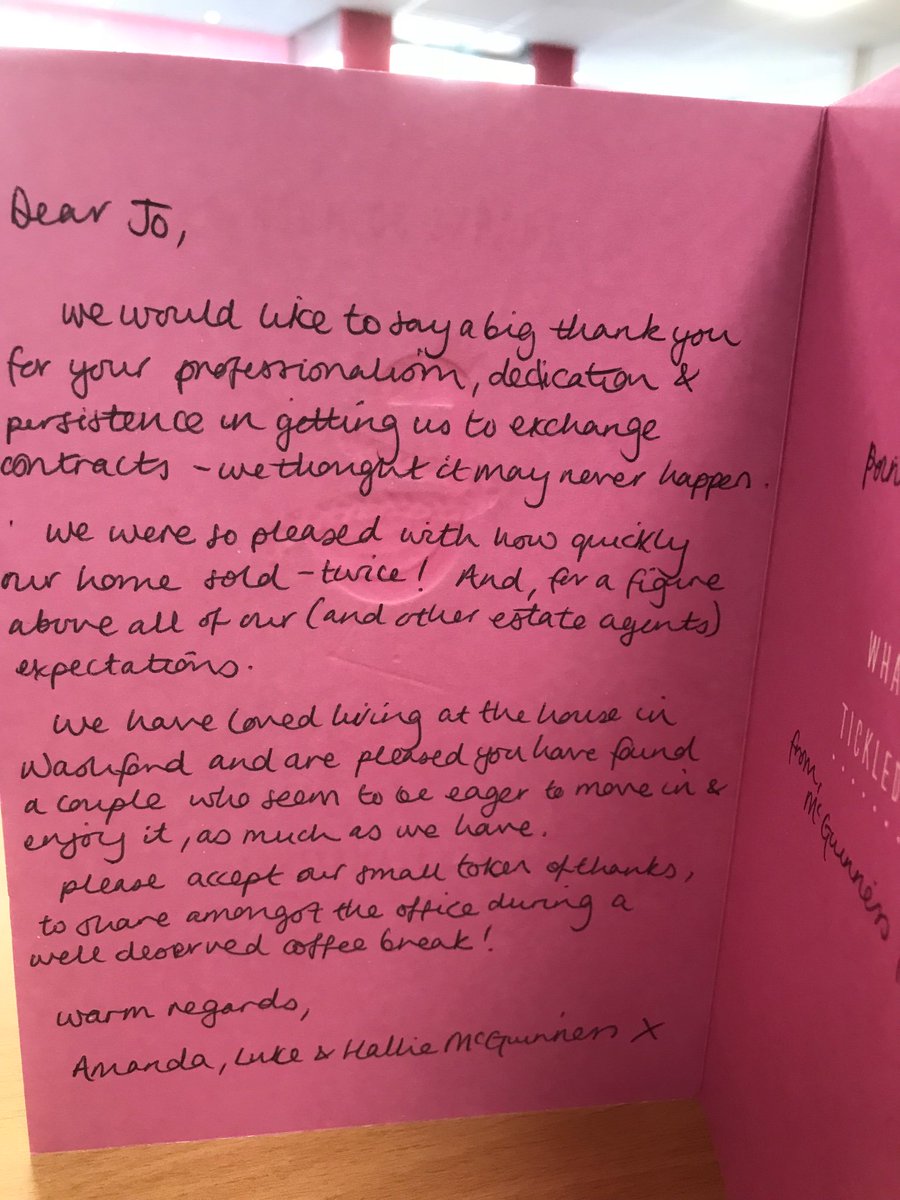 PointerProps's tweet image. A lovely surprise to come into this morning, biscuits from another satisfied customer! #housemoving #traditionalestateagents