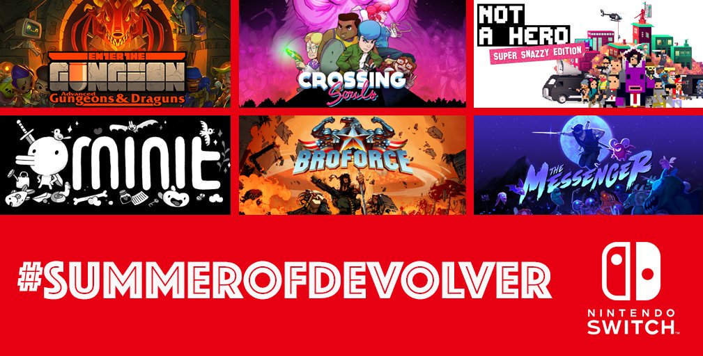 wzgamerslab's tweet photo. ➡️ El #SummerOfDevolver en Nintendo Switch continúa con Minit, Crossing Souls y Not A Hero  y con las próximas ofertas sobre ¡Broforce y The Messenger que ya casi están aquí! 😮

Más info en: https://t.co/81vxwGA1S5 https://t.co/9awYPudYU8