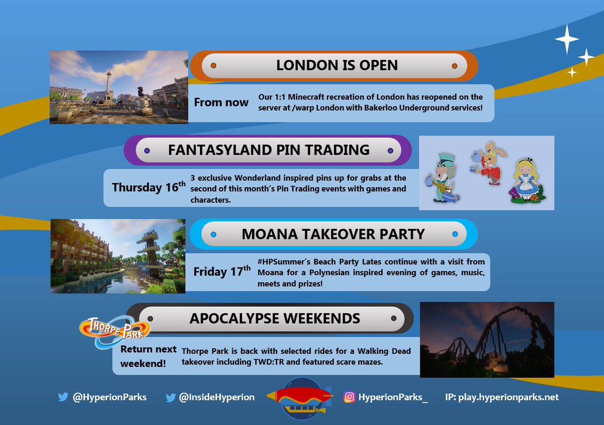 HyperionParks's tweet photo. ☀️ #HPSummer continues for another week of great events including more Pin Trading antics and beach party fun! Here’s what’s on for the next 7 days: https://t.co/bCtd5iNEPz