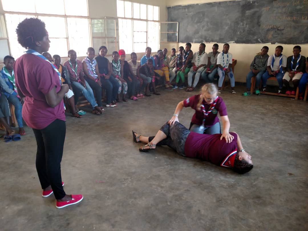 guidesrwanda's tweet photo. Day 1 of of #TheAchieversCamp2018: We kicked off the day with some workout 🏋️♀️before we head to sessions. Our classes include #SRH #Leadership #ActionOnBodyConfidence #FirstAid #WaterandSanitation #Soberness knowledge about @wagggs_world and so on. So far so gooood https://t.co/3LNrEzdVhS