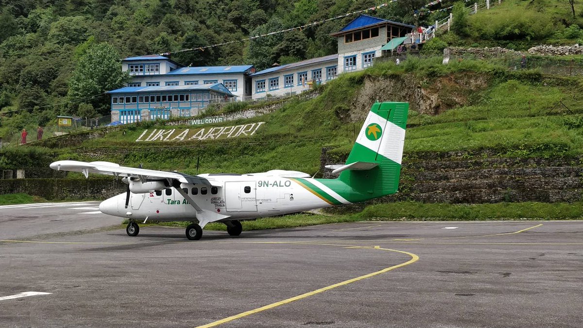 Tara Air has successfully completed the first commercial flight to #Lukla  with its new Viking 400 Twin-Otter Aircraft with Nepalese Registration no.  9N-ALO. #TaraAir #HelpingDevelopRuralNepal #VisitNepal2020 Photo Courtesy:  Finju Dorjee Sherpa