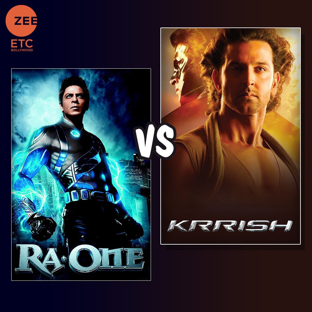 ETCBollywood's tweet photo. The only 2 superheroes of India. Who is your favorite? 

@iamsrk @iHrithik https://t.co/hxRKXPFZKE