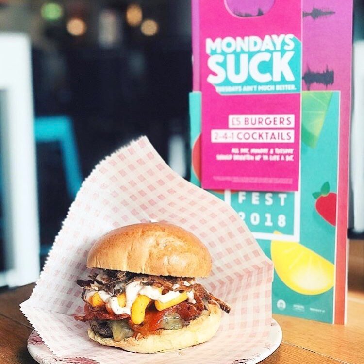 We know Mondays Suck but we’re here to try and brighten up your life, with £5 Burgers and 2-4-1 Cocktails. ALL DAY. You can thank us later! #manchester #mcreats #revs #revolutionfood #burgers #cocktails