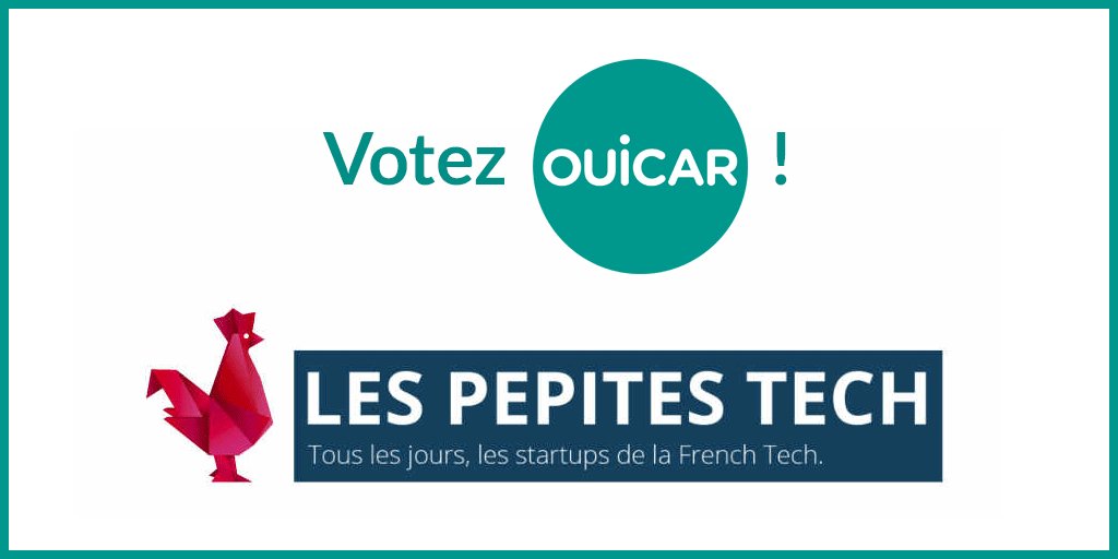 Avec <a href="/lespepitestech/">Les Pépites Tech</a>, votez pour la #startup la + innovante... votez pour OuiCar ! lespepitestech.com/startup-de-la-… 

#FrenchTech #startups #tech #EcoCollab #Mobilite #Transport