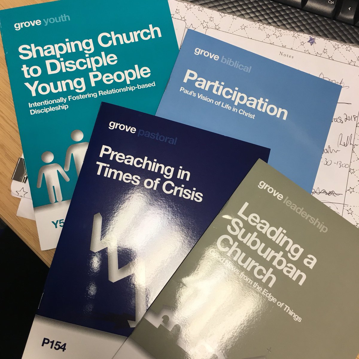 SPCResource's tweet photo. New books from @GroveBooks arrived today; Leading a Suburban Church, Preaching in Times of Crisis, Participation and Shaping Church to Disciple Young People. All catalogued and ready to borrow from our extensive Grove collection https://t.co/5UJJJXSNbK