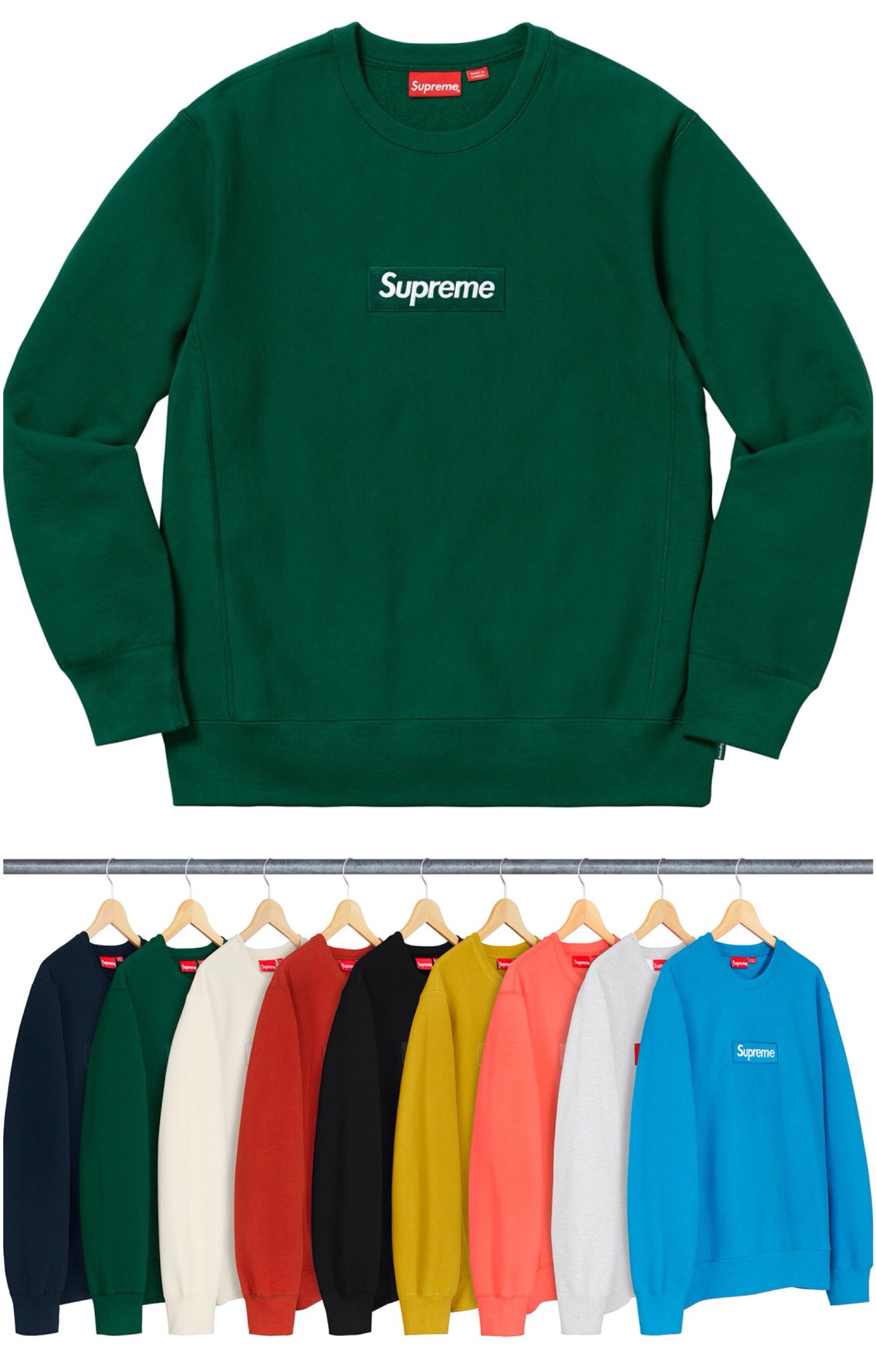 J on Twitter: "Supreme Box Logo Crewneck Sweatshirts Dropping This