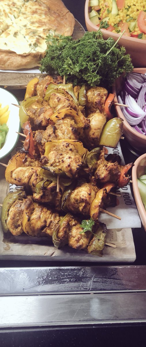 FoniasStylianos's tweet photo. Nice and colourful salad bar #arancini balls #nice flavour skewers #Manchester at #Hacienda #sunlighthouse @ItswhatwedoWELL @mark66h @KevinKevvaughan https://t.co/NLVoxjTlBM