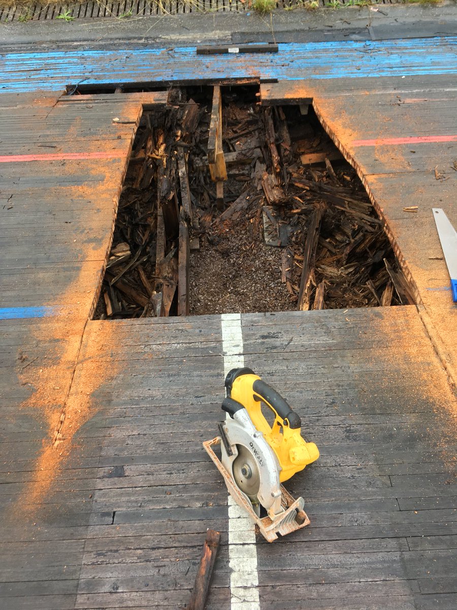 Meadowbank velodrome demolished on what would have been the Festival weekend of Racing... and it’s raining , how fitting :-(  Finish line has gone too :-)