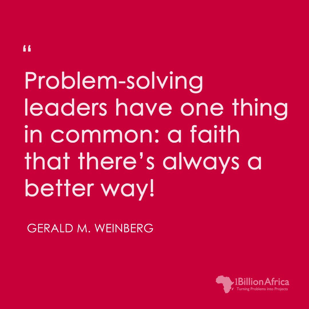 1billionafrica's tweet photo. There is always a way out of every challenge!
#MotivationMonday #Leadership #Faith #Innovation #Hope #Problems2Projects #SolveaProblem #1BA | https://t.co/8FrAbnLBQs https://t.co/IMNdRyxexK