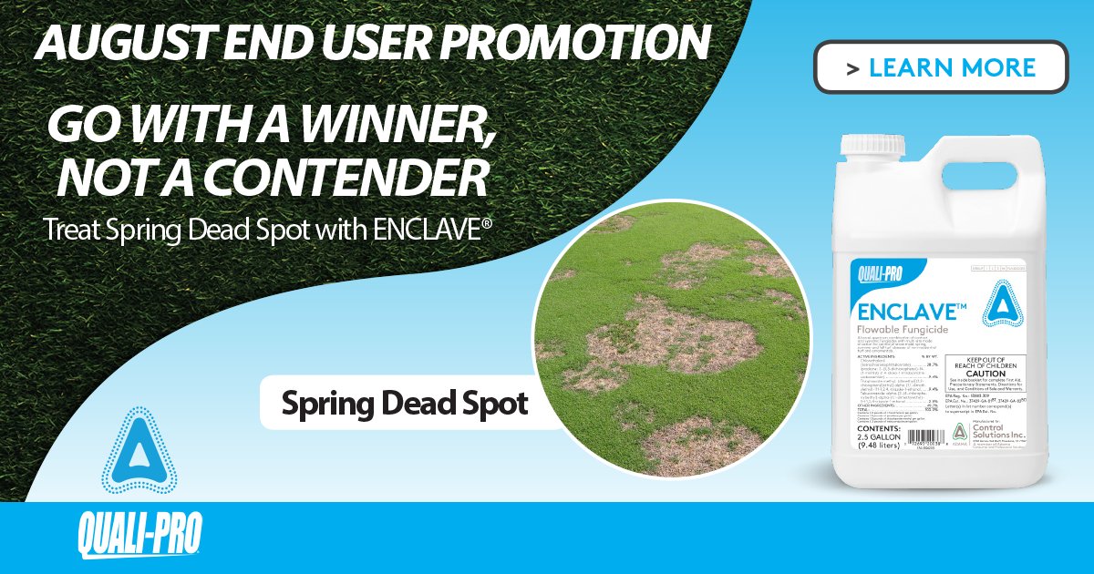 Quali_Pro's tweet image. ENCLAVE August End User Promotion ENDS SEPTEMBER 1st! Stock up SAVE &amp;amp; TACKLE #springdeadspot  with #Enclave  #turflife
LEARN MORE &amp;gt; hubs.ly/H0dgcDn0