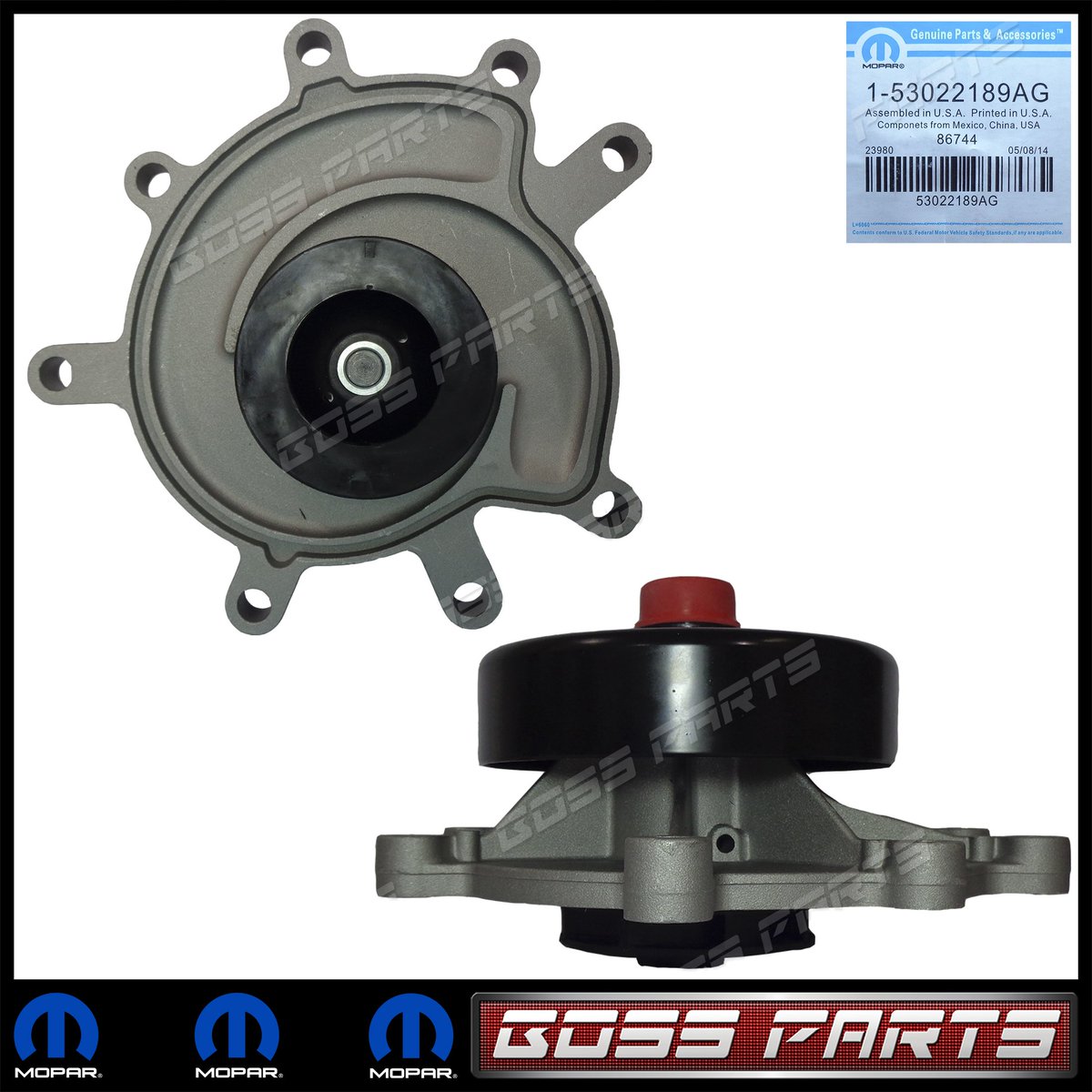 InvBossParts's tweet image. Bomba de Agua Cherokee Liberty KK y KJ 2002 al 2013 Motor 3.7, Grand Cherokee WJ y WK 1999 al 2010 Motor 3.7 y 4.7, Jeep Commander 2006 al 2010 Motor 4.7, Dakota 2000 al 2011 Motor 3.7 y 4.7, Ram 1500 2002 al 2013 Motor 3.7 y 4.7 y Durango 2004 al 2011 Motor 3.7 y 4.7 (Mopar)