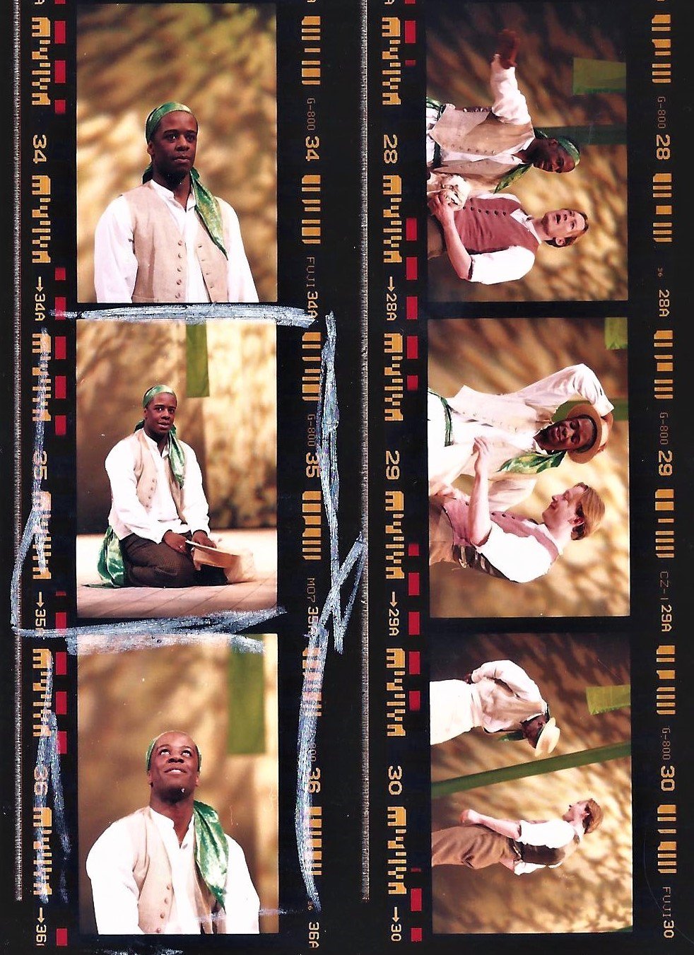 Happy birthday Adrian Lester!
Seen here as Rosalind in our 1991 production of As You Like It. 
© John Haynes 