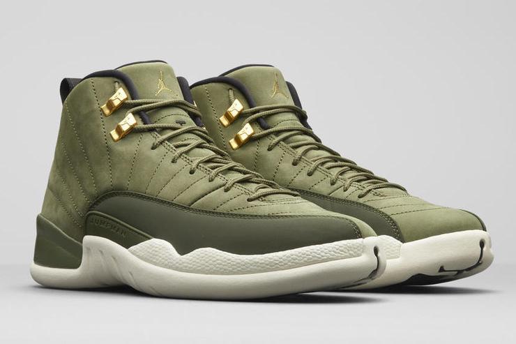 retro 12 jordans green