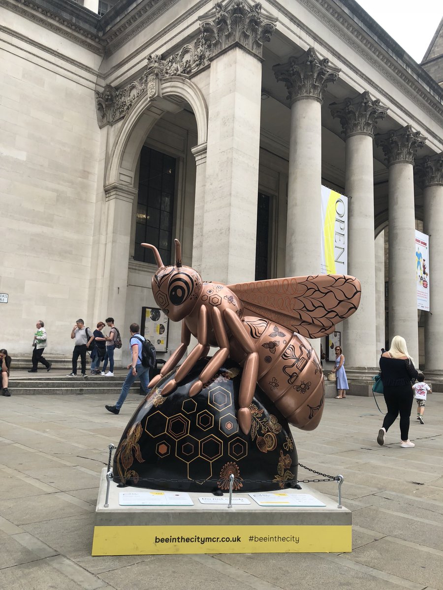 MCR_Gin's tweet photo. Have you seen our #DistillerBee yet? Bee inspired and follow this spectacular @beeinthecitymcr art trail around our wonderful city. We'd love to see your snaps in front of our 🐝! @wildinart @ManCityCouncil @mcr_charity #beeinthecity #MadeinManchester https://t.co/iekAMAK6ZX
