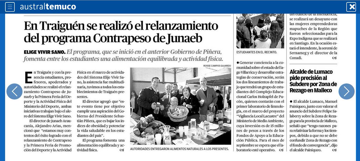 Junaeb Araucanía tweet media
