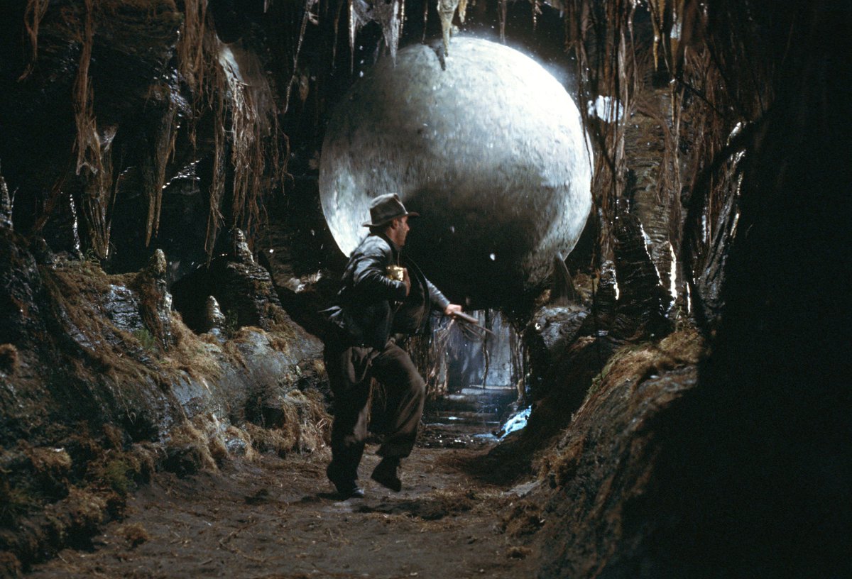 The Indiana Jones Picture Gallery Project on Twitter: &quot;#Cinema  #BehindTheScene #Indianajones Raiders of the Lost Ark, #StevenSpielberg ,  1981. The most famous rock of all time. It was designed by Norman Reynolds,