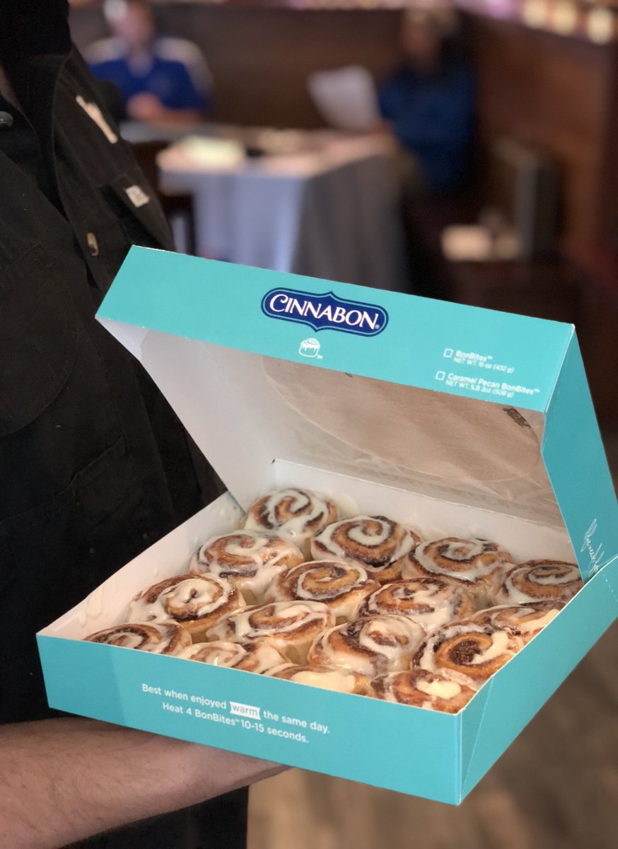 Baumhowers's tweet photo. Stop by @Baumhowers in the @ShoppesAtBelAir for some hot &amp; fresh @Cinnabon Bon Bites 😍 The doors are open and we’re here LIVE with @WNSP until 9am!

#MondayMorning #MMBQ | @BobBaumhower https://t.co/96Xck4vjO9