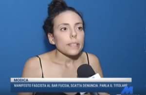 RosannaRuscito's tweet photo. E questa é Agnese Stracquadanio,  la tizia che in un bar di Modica ha chiamato i carabinieri dopo aver visto un'immagine di Mussolini, denunciando il titolare https://t.co/thejG3o2Ga
