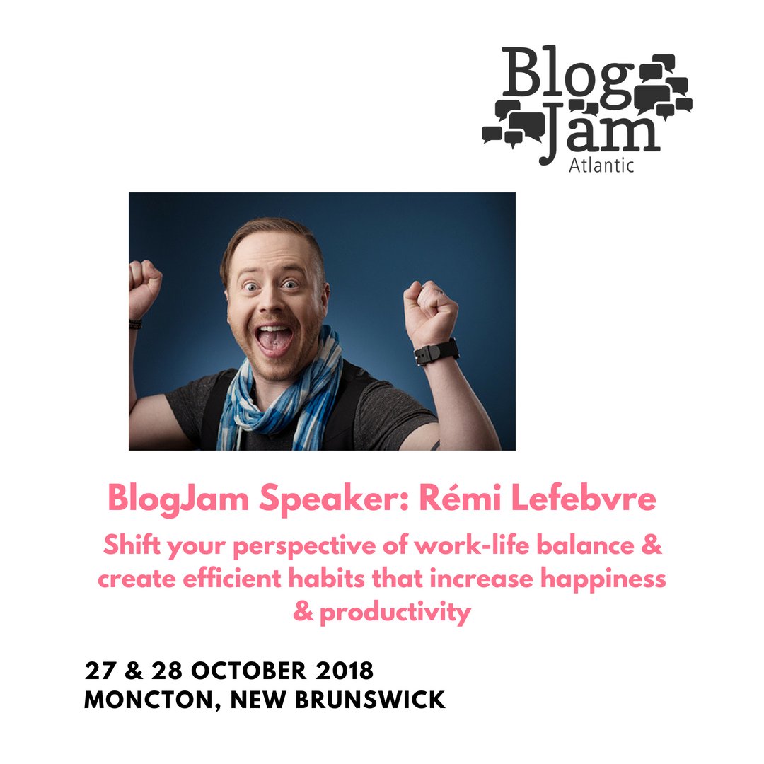 Swell_Atlantic's tweet photo. We are very excited that @RDLefebvre from @eSourceEvent will be joining us as a speaker this year at #BJAM2018!  In his session Rémi will help you shift your perspective of work-life balance &amp; create efficient habits that increase happiness and productivity. https://t.co/yfuXFJvS6h