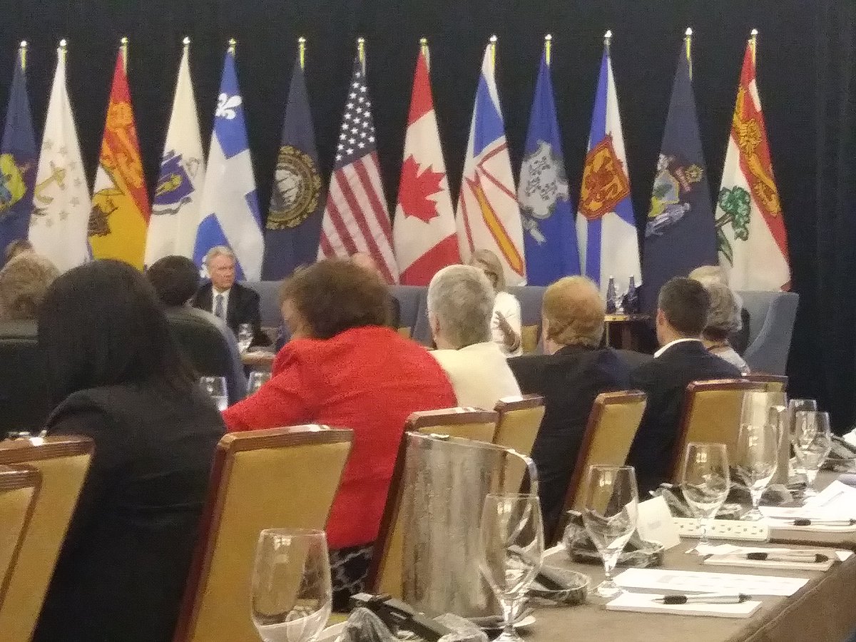 VermontQuebecEI's tweet photo. Trade and NAFTA are the topic of the final panel session of New England Governors and Eastern Canadian Premiers #NEGECP https://t.co/rZL0hx726u